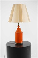 Orange Ceramic Lamp