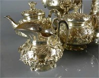 Impressive London Sterling Silver Tea & Coffee Set