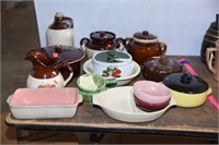 Lot #87 (+/-14pcs) of pottery to include; whiskey