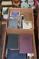 Lot #45 (2) Boxes full of cookbooks, Antique