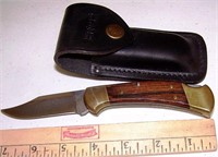 BUCK FOLDING KNIFE WITH CASE AND COCOBOLA HANDLE
