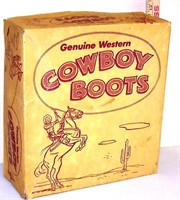 NEAT OLD 1940'S- 50'SBOX FOR KID'S COWBOY BOOTS