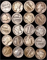 Coin 20 Mercury Dimes 1916 Silver!