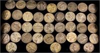 Coin 40 Wartime Jefferson Nickels 40% Silver