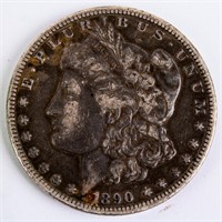 Coin 1890-CC Morgan Silver Dollar Very Fine Rare!