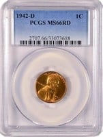 High Grade Certified 1942-D Lincoln Cent.