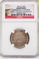 Coin 1876 Seated Liberty Quarter NGC AU Details