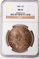 Coin 1880-P Morgan Silver Dollar NGC MS63