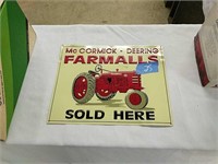 Mccormick Deering Farmall Tractor Sign