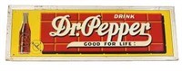 Embossed Tin Drink Dr Pepper Sign
