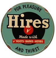 Embossed Tin Hires Root Beer Sign