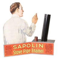 Cardboard & Tin Sapolin Stove Pipe Enamel Display