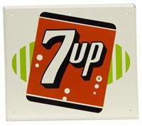 Porcelain 7-Up Advertising Sign