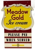 Masonite Meadow Gold Ice Cream Sign