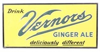 Embossed Tin Drink Vernors Ginger Ale Sign