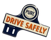 Pure Oil Drive Safely License Plate Topper