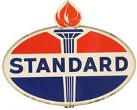 Porcelain Standard Oil Identification Flame Sign