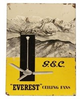 Porcelain G.E.C. "Everest" Ceiling Fans Sign