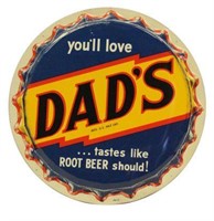 Embossed Tin Dad's Root Beer Sign