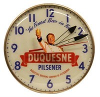 Duquesne Pilsner Beer Pam Clock