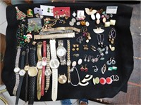 Jewelry Lot-Watches, Earrings, Holiday Jewelry