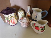Misc. Lot-Vases, Cookie Jar, Ceramic Items