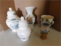 Misc. Lot-Vases, Ceramic Items, 1 HandPainted Item