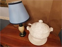 Tureen & Small Table Lamp