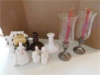 Lot-Candle Holders & Small Figurines