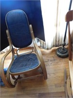 Padded Wood Rocking Chair