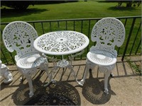 Wrought Iron Table w/2 Chairs