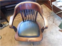 Antique Desk Chair on Casters