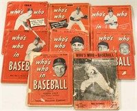 Lot Of 8 Early Who's Who In Baseball Guides