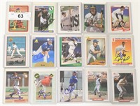 Lot Of 15 Hand-Signed Baseball Star Cards