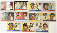 Lot Of 11 Different 1955 Topps Baseball Cards