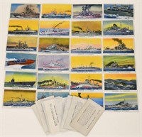(32) 1942 WWII Cameron Sales US Battleship Cards