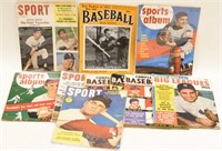 Lot Of Ten Mixed 1950's Baseball Magazines