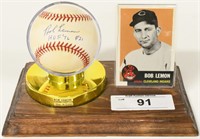 Bob Lemon Autographed AL Baseball