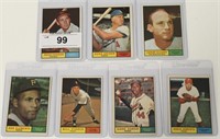 (7) 1961 Topps Star Baseball Cards