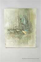 Abstract Marina Painting - H.Gailey