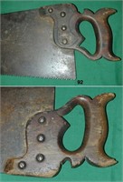 Unusual 26-inch Disston-made hand saw
