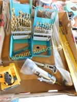 misc tools, drill bits, air grinder, etc