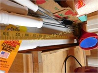 brushes, funnels, wood ruler