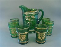 N Peach 7 pc. Water Set – Crystal Green/ Gold (not