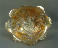 Dugan Butterfly and Tulip Lg. 2 Sided ftd. Bowl w/
