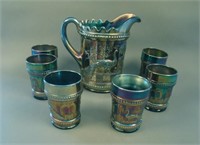 Dugan Peacock at the Fountain 7 pc. Water Set –