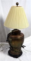 Vintage Large Converted Brass 38" Samovar Lamp