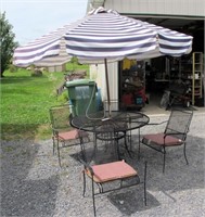 6-pc. Patio set: 4' round table, four chairs,