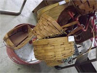 5 Mini Longaberger Baskets Incl. Brown & Rectangul