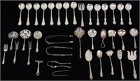 37 Small Sized Silver Flatware & Serving Pieces